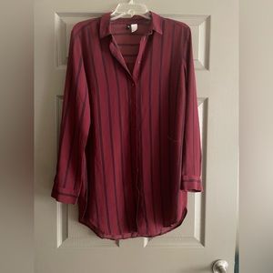 EUC women’s maroon and black blouse size 4